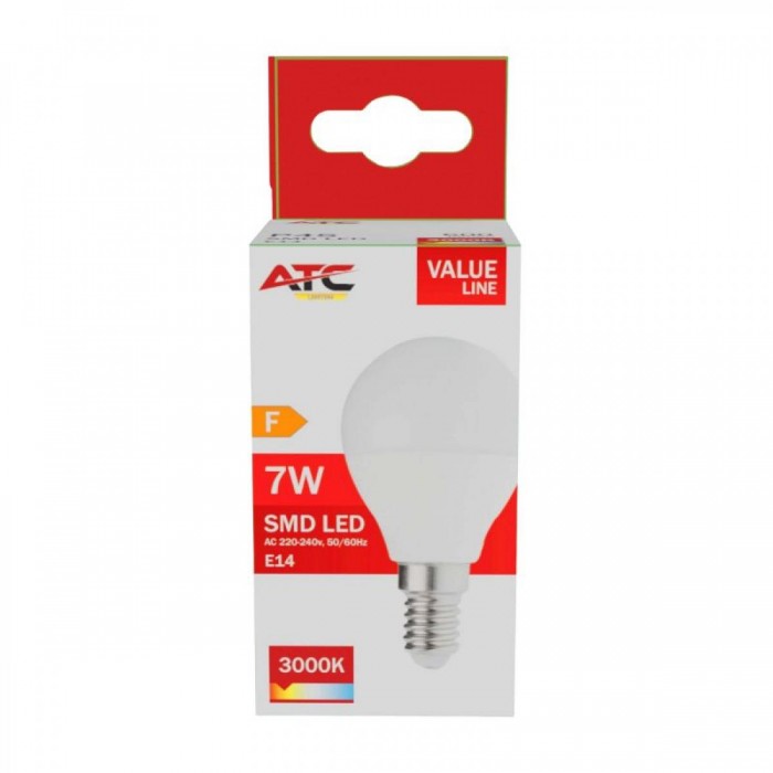 ATC SMD Λαμπτήρας LED Globe P45 230V 7W/600LM E14 3000K ATC SMD Λαμπτήρας LED Globe P45 230V 7W/600LM E14 3000K