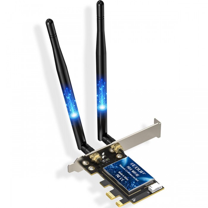 EDUP EP-9651GS WIFI 6EAX5400 + Bluetooth 5.3 PCI-E Network Adapter EDUP EP-9651GS WIFI 6EAX5400 + Bluetooth 5.3 PCI-E Network Adapter