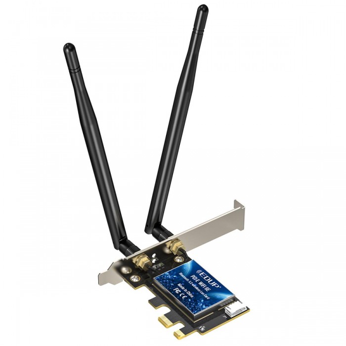EDUP EP-9651GS WIFI 6EAX5400 + Bluetooth 5.3 PCI-E Network Adapter EDUP EP-9651GS WIFI 6EAX5400 + Bluetooth 5.3 PCI-E Network Adapter