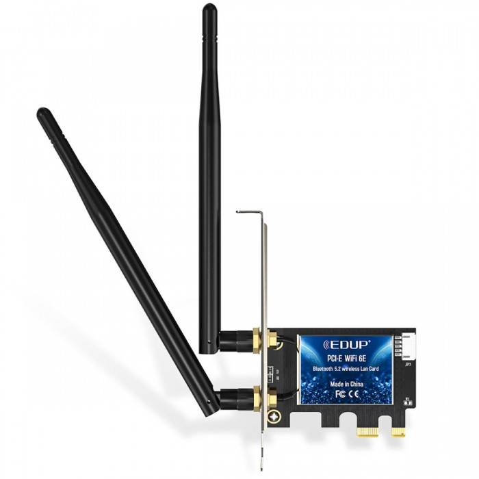 EDUP EP-9651GS WIFI 6EAX5400 + Bluetooth 5.3 PCI-E Network Adapter EDUP EP-9651GS WIFI 6EAX5400 + Bluetooth 5.3 PCI-E Network Adapter