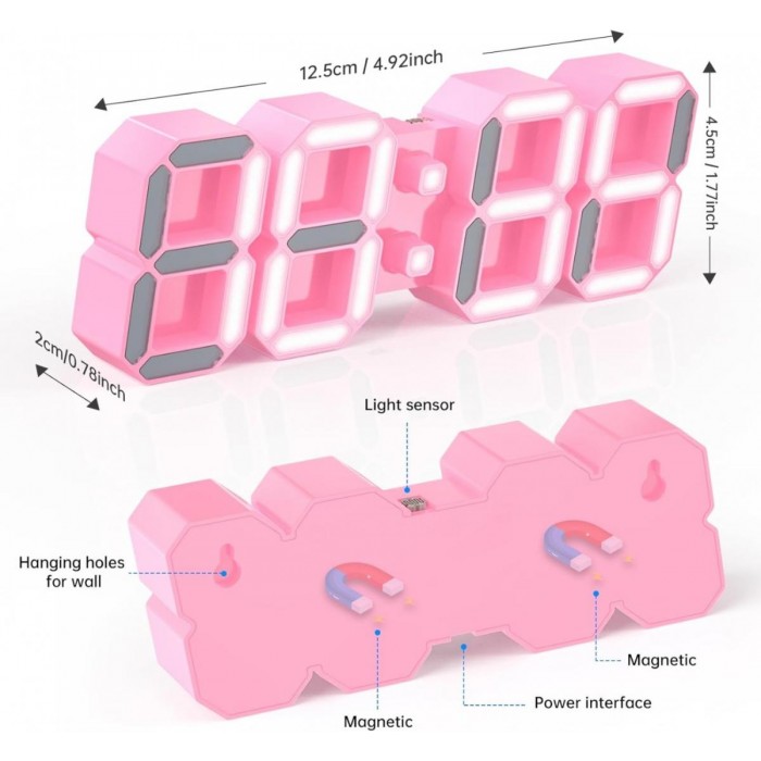 EDUP EH-LEDNI-B-1 Ρολόι τοίχου 3D LED 5,2 EDUP EH-LEDNI-B-1 Ρολόι τοίχου 3D LED 5,2