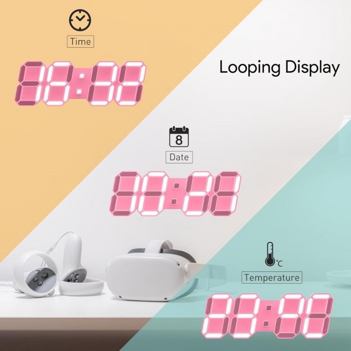EDUP EH-LEDNI-B-1 Ρολόι τοίχου 3D LED 5,2 EDUP EH-LEDNI-B-1 Ρολόι τοίχου 3D LED 5,2