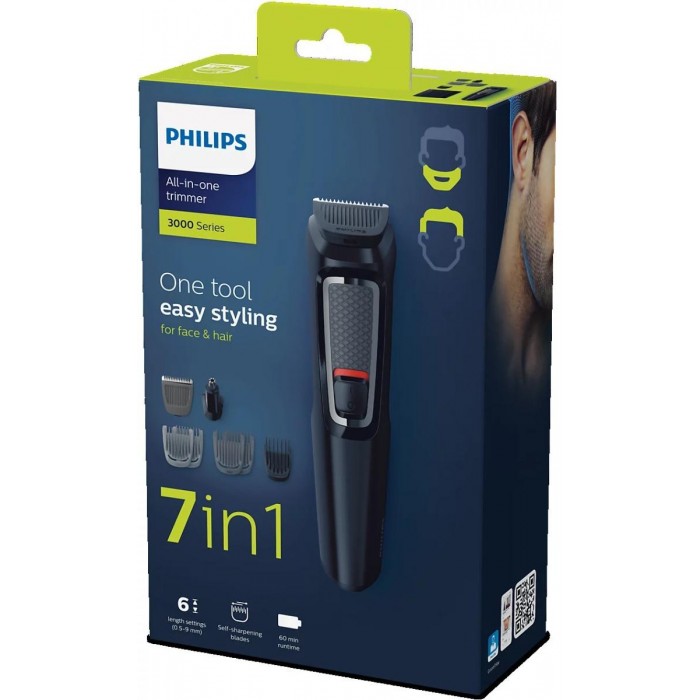 Philips Series 3000 7-in-1 Σετ Επαναφορτιζόμενης Κουρευτικής Μηχανής MG3720/15 Philips Series 3000 7-in-1 Σετ Επαναφορτιζόμενης Κουρευτικής Μηχανής MG3720/15