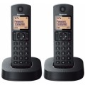 Panasonic KX-TGC312B Ασύρματο Τηλέφωνο Duo με 2 Ακουστικά Μαύρο Panasonic KX-TGC312B Ασύρματο Τηλέφωνο Duo με 2 Ακουστικά Μαύρο