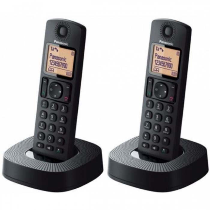 Panasonic KX-TGC312B Ασύρματο Τηλέφωνο Duo με 2 Ακουστικά Μαύρο Panasonic KX-TGC312B Ασύρματο Τηλέφωνο Duo με 2 Ακουστικά Μαύρο
