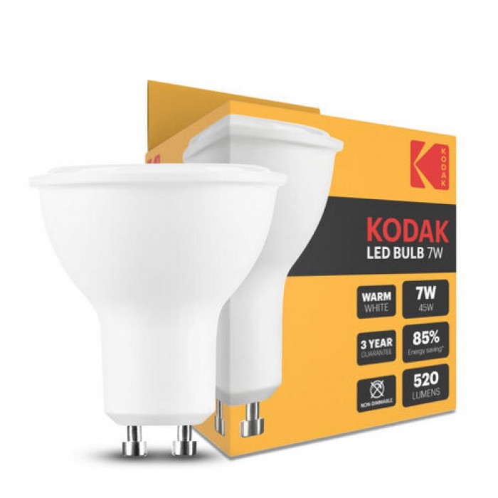 KODAK Max LED Spot Λαμπτήρας GU10  από Αλουμίνιο & Πλαστικό 100° 2700K 520lm