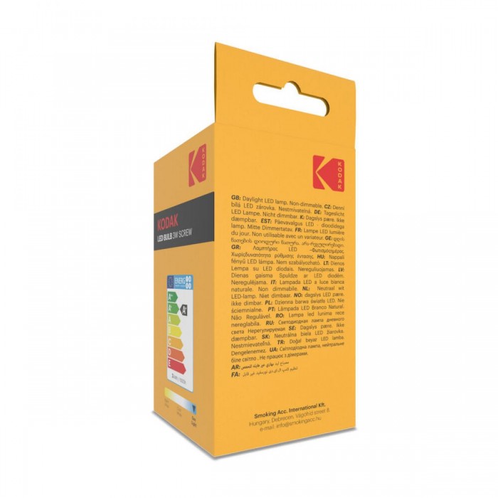 KODAK Λαμπτήρας LED Max τύπου Mini Globe G45, 3W, E27, 270°, 6000K (250 lumen)