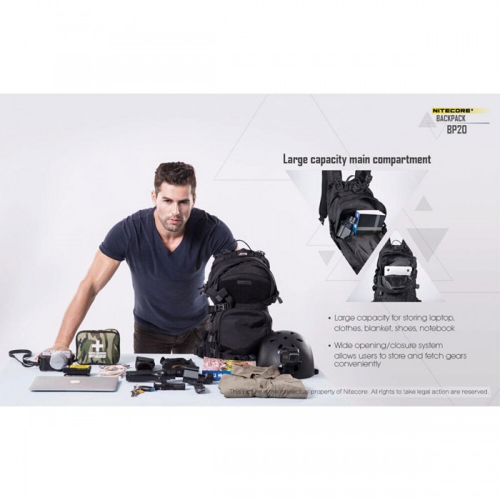 Nitecore Σακίδιο Πλάτης BP20 Μαύρο Nitecore Σακίδιο Πλάτης BP20 Μαύρο