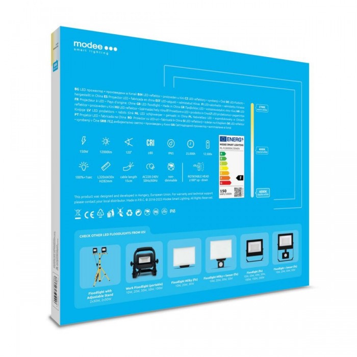 Modee Lighting Προβολέας LED E-series Slim 150W 120° 6000K 12000lm ERP Modee Lighting Προβολέας LED E-series Slim 150W 120° 6000K 12000lm ERP