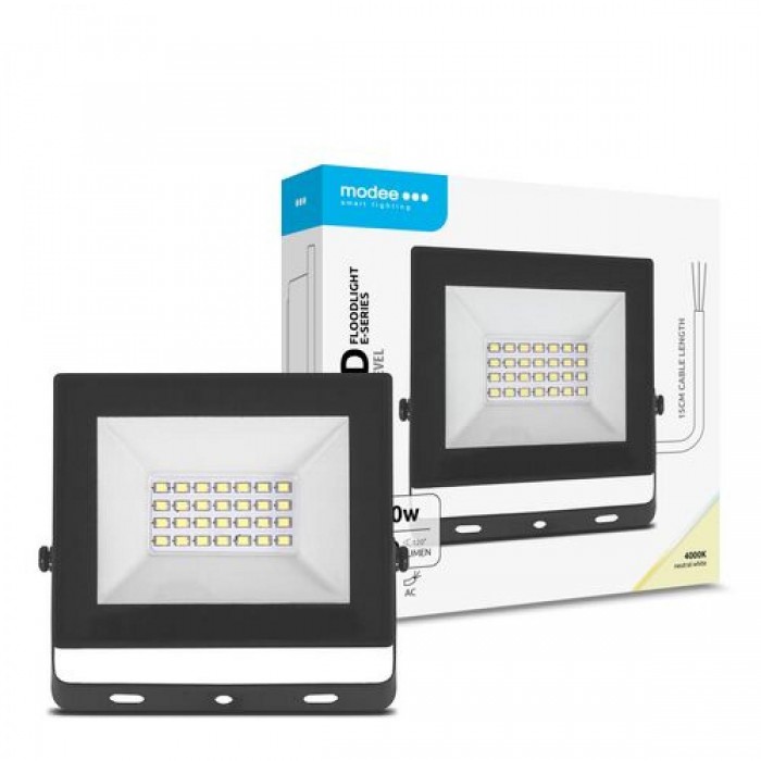 Modee Lighting LED Προβολέας E-series Slim 20W 120° 4000K 1600 lm ERP