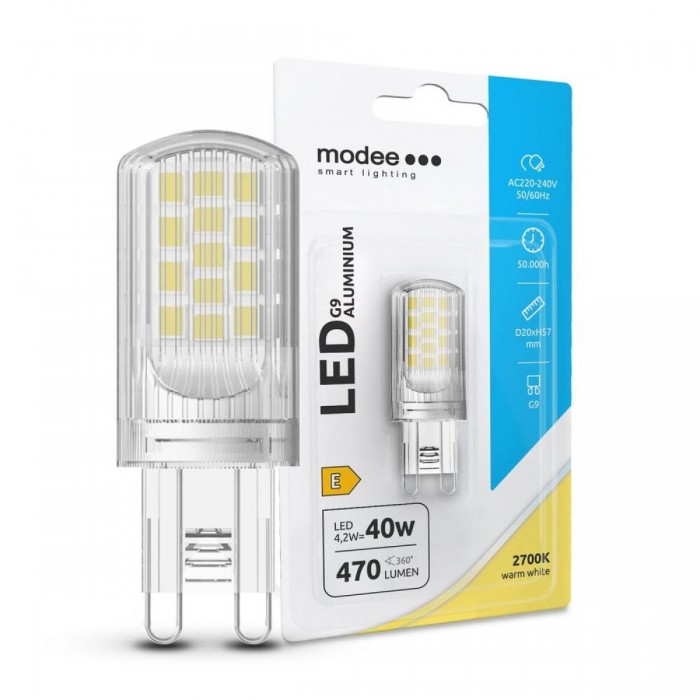 Modee Lighting Λάμπα LED Izzo G9 Aluminium 4.2W 2700K 470lm ERP B1 Modee Lighting Λάμπα LED Izzo G9 Aluminium 4.2W 2700K 470lm ERP B1