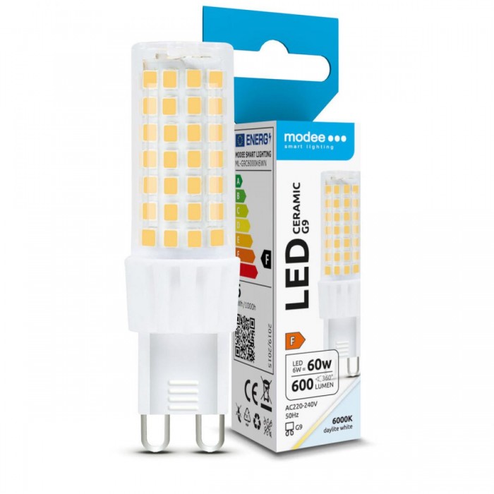 Modee Lighting Λάμπα LED Izzo G9 Ceramic 6W 6000K 600lm ERP Modee Lighting Λάμπα LED Izzo G9 Ceramic 6W 6000K 600lm ERP