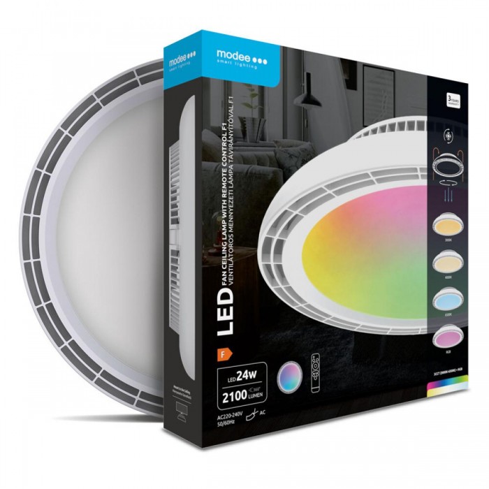 Modee Ανεμιστήρας Οροφής LED 24W RGB 3CCT με Τηλεχειριστήριο Modee Ανεμιστήρας Οροφής LED 24W RGB 3CCT με Τηλεχειριστήριο