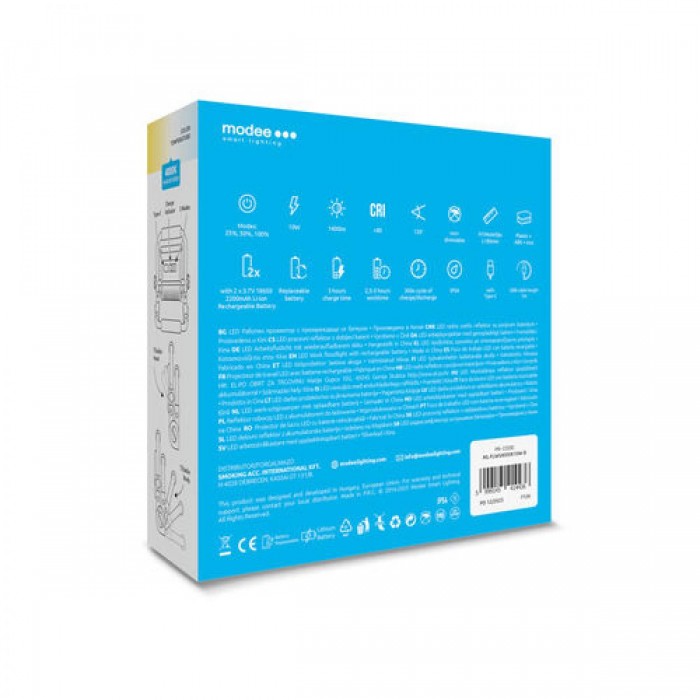 Modee LED Προβολέας εργασίας 10W 120° 4000K 4400mAh Modee LED Προβολέας εργασίας 10W 120° 4000K 4400mAh