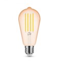 Modee Λαμπτήρας LED Filament Amber ST64 4W E27 320° 1800K (360 lumen) – dimmable