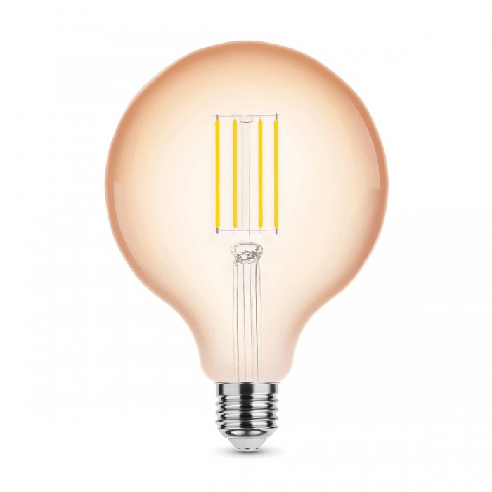 Modee Λαμπτήρας LED Filament Modee, Globe G125, Amber, 4W, E27, 320°, 1800K (360 lumen) dimmable