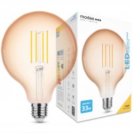 Modee Lighting Λαμπτήρας LED Filament Σφαιρικός G125 Amber 4W E27 320° 1800K (360 lumen)