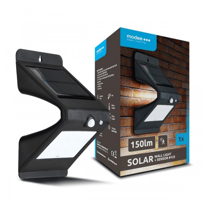 Modee Lighting LED Ηλιακό Επιτοίχιο Φωτιστικό + Αισθητήρας (150 lumen) Modee Lighting LED Ηλιακό Επιτοίχιο Φωτιστικό + Αισθητήρας (150 lumen)