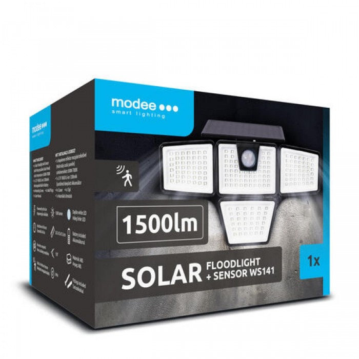 Modee Lighting Ηλιακός Προβολέας LED WS141 Αυτόματος με Αισθητήρα 1500lm Modee Lighting Ηλιακός Προβολέας LED WS141 Αυτόματος με Αισθητήρα 1500lm