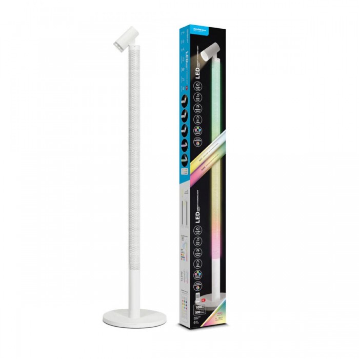 Φωτιστικό δαπέδου LED Modee 10W, 3CCT + RGB, με τηλεχειριστήριο , Λευκό Φωτιστικό δαπέδου LED Modee 10W, 3CCT + RGB, με τηλεχειριστήριο , Λευκό
