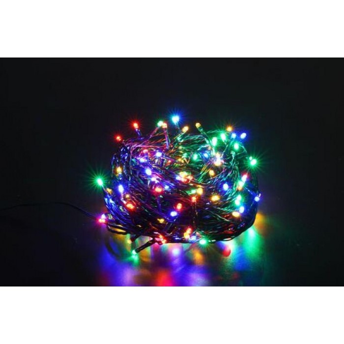 Modee Lighting Χριστουγεννιάτικα Λαμπάκια LED με Τροφοδοτικό (100LED/10m/10cm) Πολύχρωμα