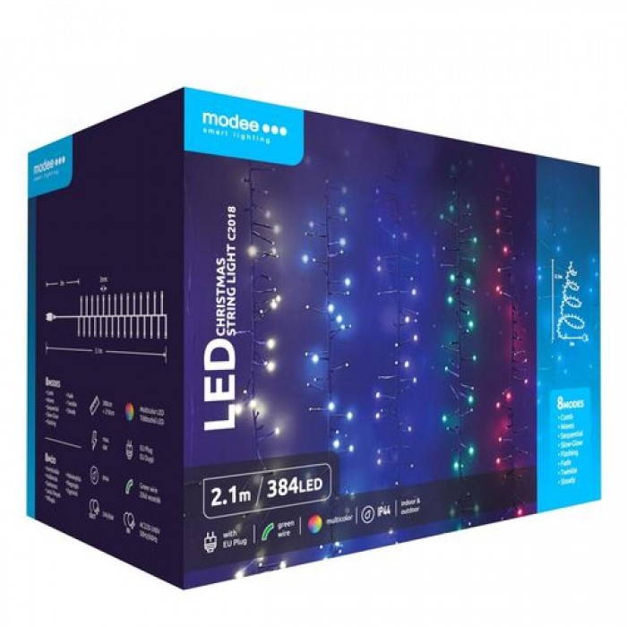Modee Χριστουγεννιάτικα Φωτάκια LED με Τροφοδοτικό (384LED/2.1m) Πολύχρωμα Modee Χριστουγεννιάτικα Φωτάκια LED με Τροφοδοτικό (384LED/2.1m) Πολύχρωμα