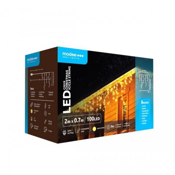 Modee Χριστουγεννιάτικα Φωτάκια LED με Τροφοδοτικό & Δυνατότητα Επέκτασης (100LED/2m/H70cm) Θερμό Λευκό Modee Χριστουγεννιάτικα Φωτάκια LED με Τροφοδοτικό & Δυνατότητα Επέκτασης (100LED/2m/H70cm) Θερμό Λευκό