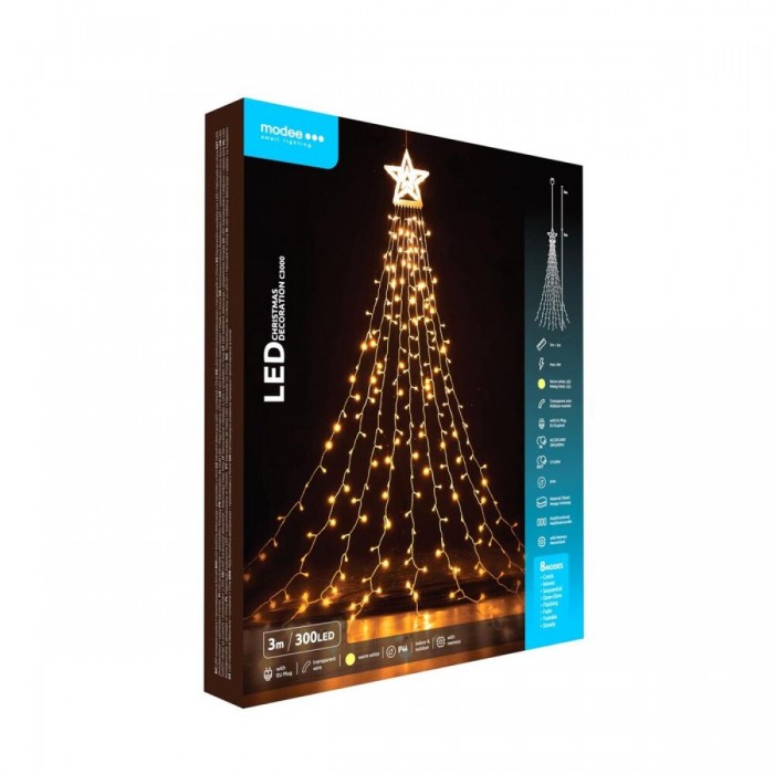 Modee Lighting LED Χριστουγεννιάτικος Διακοσμητικός Φωτισμός με Αντάπτορα C3000 (300LED/3m) Θερμό Modee Lighting LED Χριστουγεννιάτικος Διακοσμητικός Φωτισμός με Αντάπτορα C3000 (300LED/3m) Θερμό