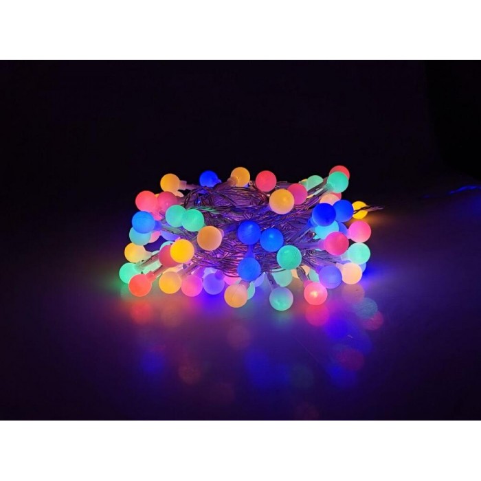 Modee Lighting Χριστουγεννιάτικα Λαμπάκια LED Τύπου Berry με Βύσμα (100LED/10m/10cm) Πολύχρωμα
