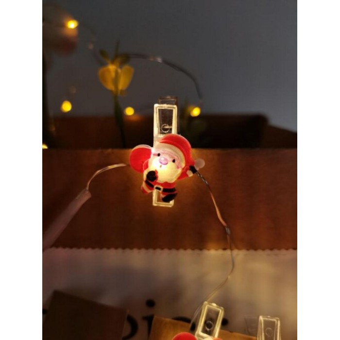 Modee Χριστουγεννιάτικα Διακοσμητικά Φωτάκια LED με Κλιπ & Μπαταρία (10LED/120cm/10cm) Θερμό Λευκό Modee Χριστουγεννιάτικα Διακοσμητικά Φωτάκια LED με Κλιπ & Μπαταρία (10LED/120cm/10cm) Θερμό Λευκό
