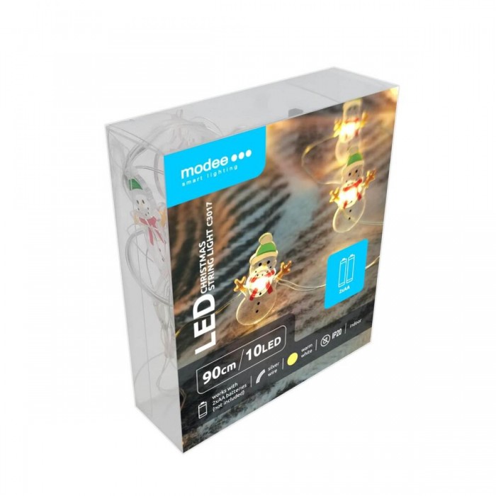 Modee Χριστουγεννιάτικα Φωτάκια LED με Μπαταρία (10LED/120cm/10cm) Θερμό Λευκό Modee Χριστουγεννιάτικα Φωτάκια LED με Μπαταρία (10LED/120cm/10cm) Θερμό Λευκό