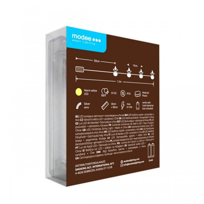 Modee Χριστουγεννιάτικα Φωτάκια LED με Μπαταρία (10LED/120cm/10cm) Θερμό Λευκό Modee Χριστουγεννιάτικα Φωτάκια LED με Μπαταρία (10LED/120cm/10cm) Θερμό Λευκό