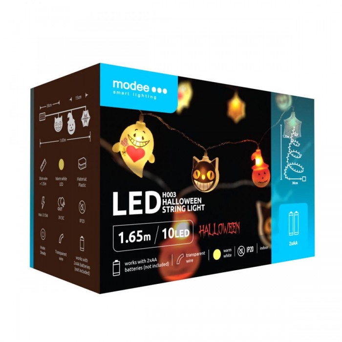 Διακοσμητική Γιρλάντα LED Modee Halloween με Μοτίβο Τεράτων (165cm/15cm) – Θερμό Λευκό Φως Διακοσμητική Γιρλάντα LED Modee Halloween με Μοτίβο Τεράτων (165cm/15cm) – Θερμό Λευκό Φως