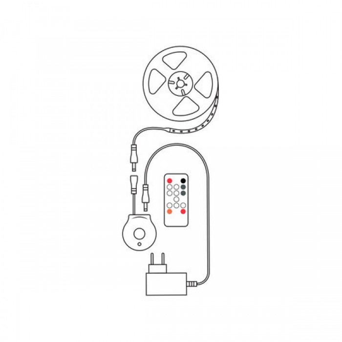Modee Smart Ταινία LED 12W IP20 με Τηλεχειριστήριο & Αισθητήρα 2700K 800lm 3m