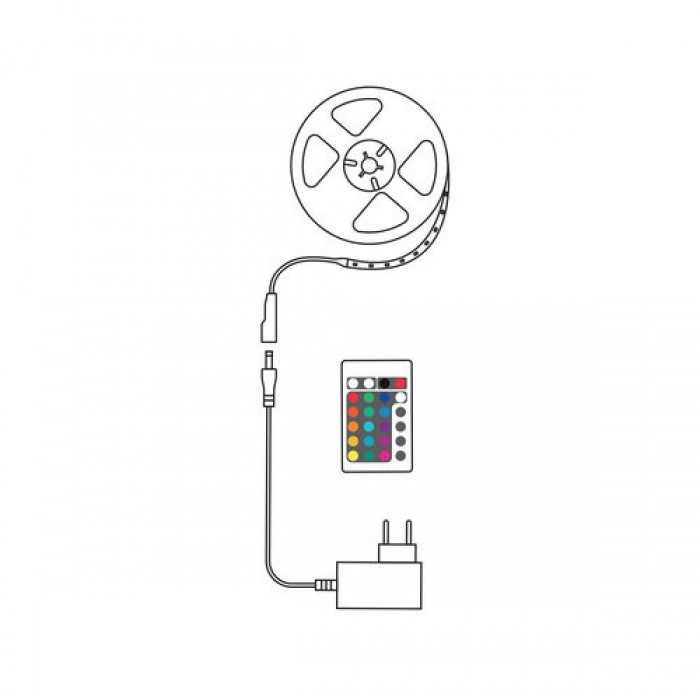 Modee Smart Ταινία LED 12W IP20 2700K & RGB 680lm με Τηλεχειριστήριο 5m
