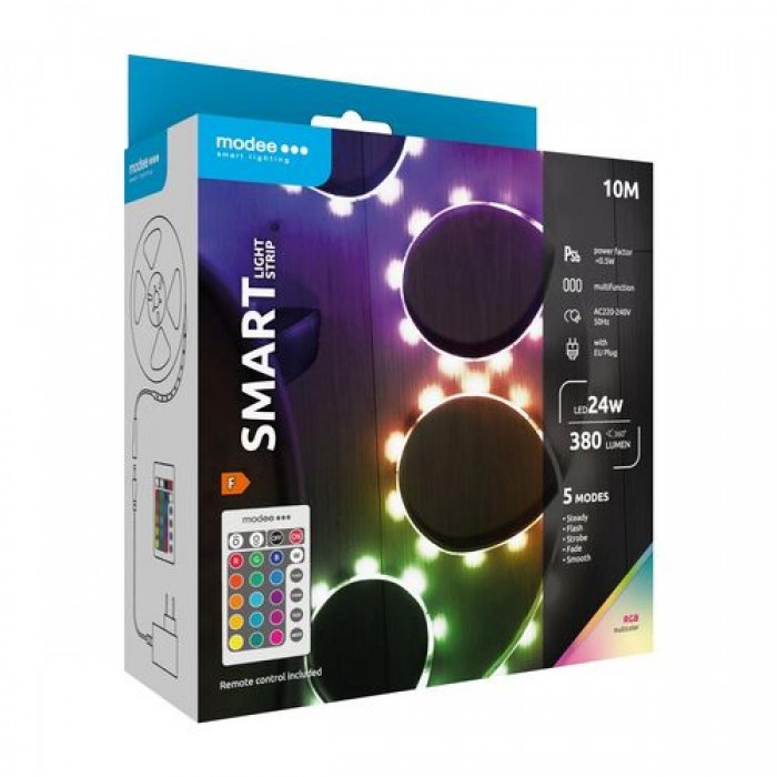 Modee Smart Ταινία LED 24W IP20 RGB με Τηλεχειριστήριο 10m Modee Smart Ταινία LED 24W IP20 RGB με Τηλεχειριστήριο 10m