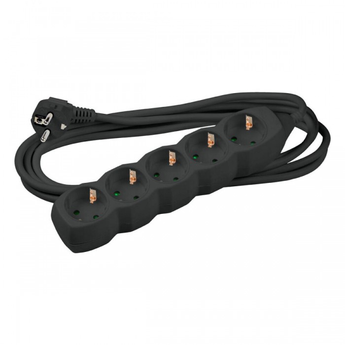 Technik Πολύπριζο 5 Θέσεων με 1.5 mm² Καλώδιο Χαλκού 16A Μαύρο 1.5m Technik Πολύπριζο 5 Θέσεων με 1.5 mm² Καλώδιο Χαλκού 16A Μαύρο 1.5m