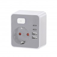 Technik Professional Πρίζα Επέκτασης με Διακόπτη 1 Θέσης  2xUSB-C & 2xUSB-A