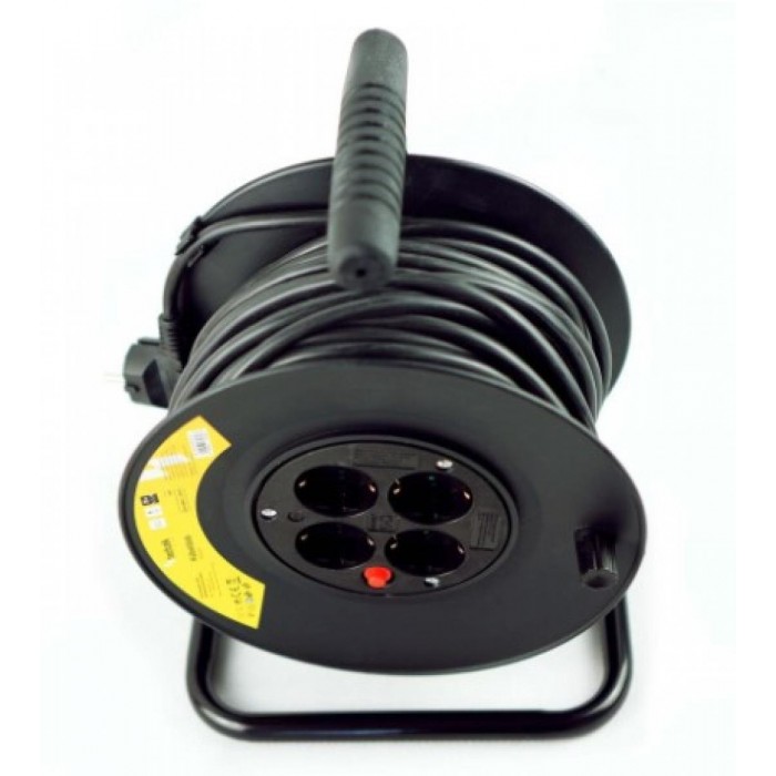 Technik Professional Στροφείο 4 Θέσεων 25m 1,5mm2 Μαύρο Technik Professional Στροφείο 4 Θέσεων 25m 1,5mm2 Μαύρο