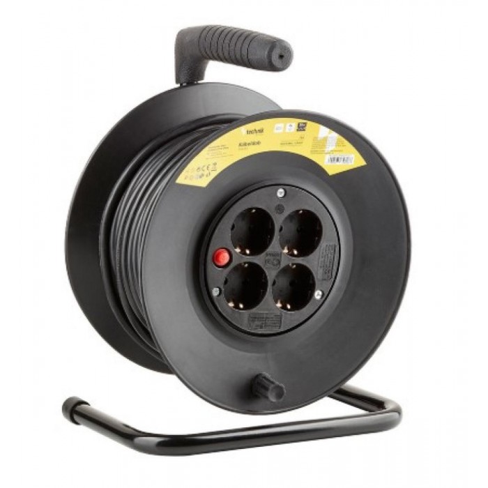 Technik Professional Στροφείο 4 Θέσεων 25m 1,5mm2 Μαύρο Technik Professional Στροφείο 4 Θέσεων 25m 1,5mm2 Μαύρο