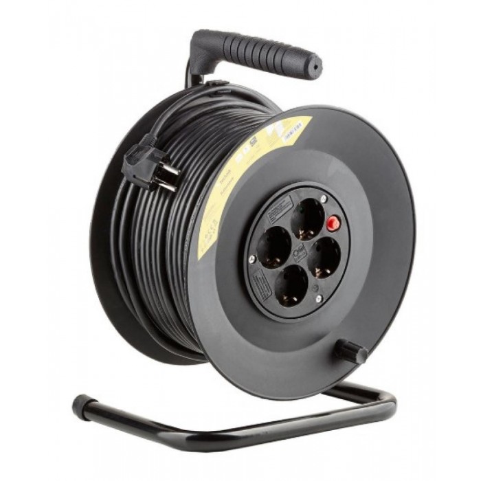 Technik Professional Στροφείο 4 Θέσεων 50m 1,5mm2 Μαύρο
