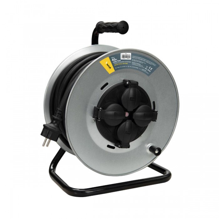 Technik Στροφείο 4 Θέσεων 2,5mm2 H07RN-F Ατσάλινο IP44 16A 40m Technik Στροφείο 4 Θέσεων 2,5mm2 H07RN-F Ατσάλινο IP44 16A 40m