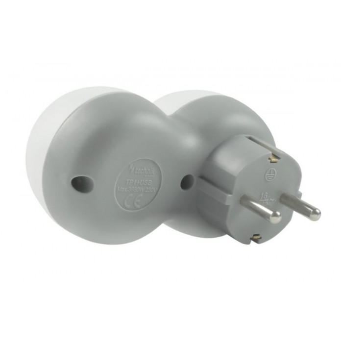 Technik Professional Πρίζα 1 Θέση + 2 USB-A 16A