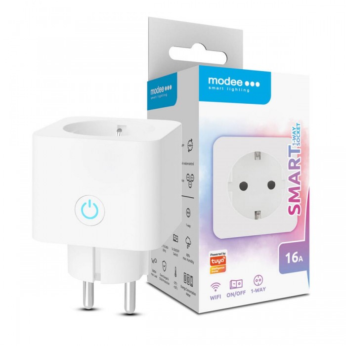 Modee Smart Πρίζα SPC (Tuya Wi-Fi) 16A με Μετρητή Κατανάλωσης Modee Smart Πρίζα SPC (Tuya Wi-Fi) 16A με Μετρητή Κατανάλωσης