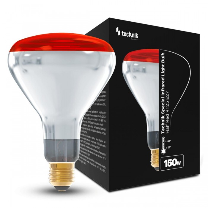 Technik Ειδικός Λαμπτήρας Υπερύθρων Κόκκινος R125 150W E27 Technik Ειδικός Λαμπτήρας Υπερύθρων Κόκκινος R125 150W E27
