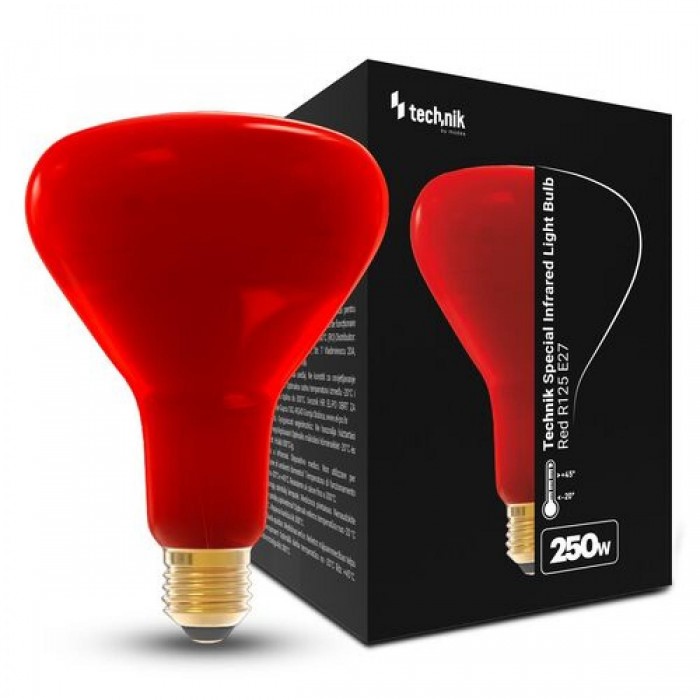 Technik Ειδική Λάμπα Υπερύθρων Κόκκινη R125 250W E27 Technik Ειδική Λάμπα Υπερύθρων Κόκκινη R125 250W E27