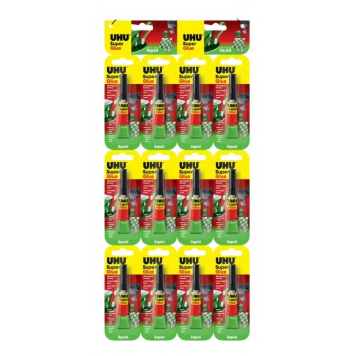UHU Superglue Υγρή Κόλλα Jumbo 3g B12