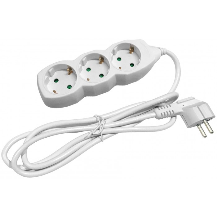 Πολύπριζο 3 θέσεων 3x1.5mm 1.5m λευκό ENTAC Πολύπριζο 3 θέσεων 3x1.5mm 1.5m λευκό ENTAC