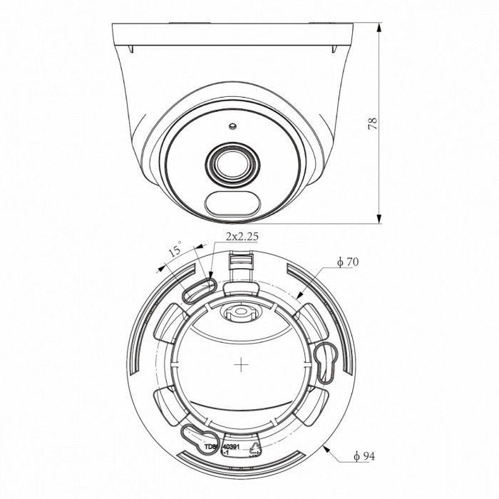 2MP Fixed Dome Camera AK Σειρά Spec:I3W/E/Y/2.8mm 2MP Fixed Dome Camera AK Σειρά Spec:I3W/E/Y/2.8mm