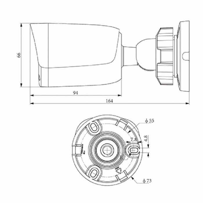 2MP Fixed Bullet Camera Spec:I5W/E/Y/4mm